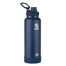 Takeya Actives Insulated Steel Bottle Midnight 1200ml Spout Lid
