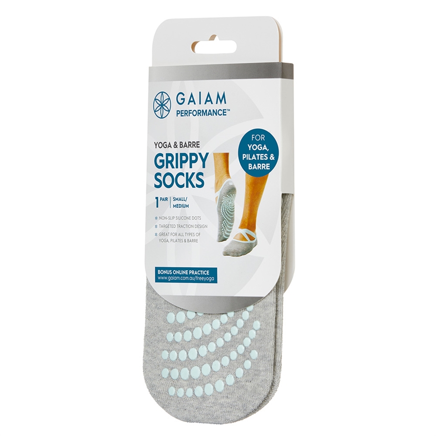 Gaiam Performance Pilates & Barre Grippy Sock Mint - Gaiam