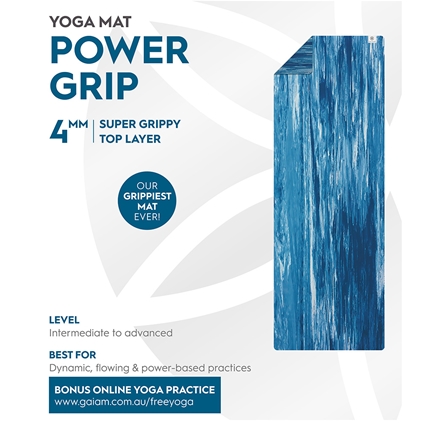 Gaiam Performance Power Grip 4mm Yoga Mat - Gaiam