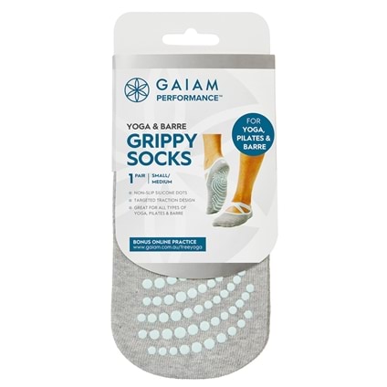 Gaiam Grippy Yoga Socks, S/M 